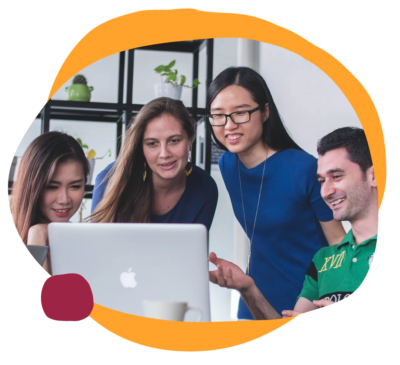 team-collaboration, diverse-team-working-on-laptop