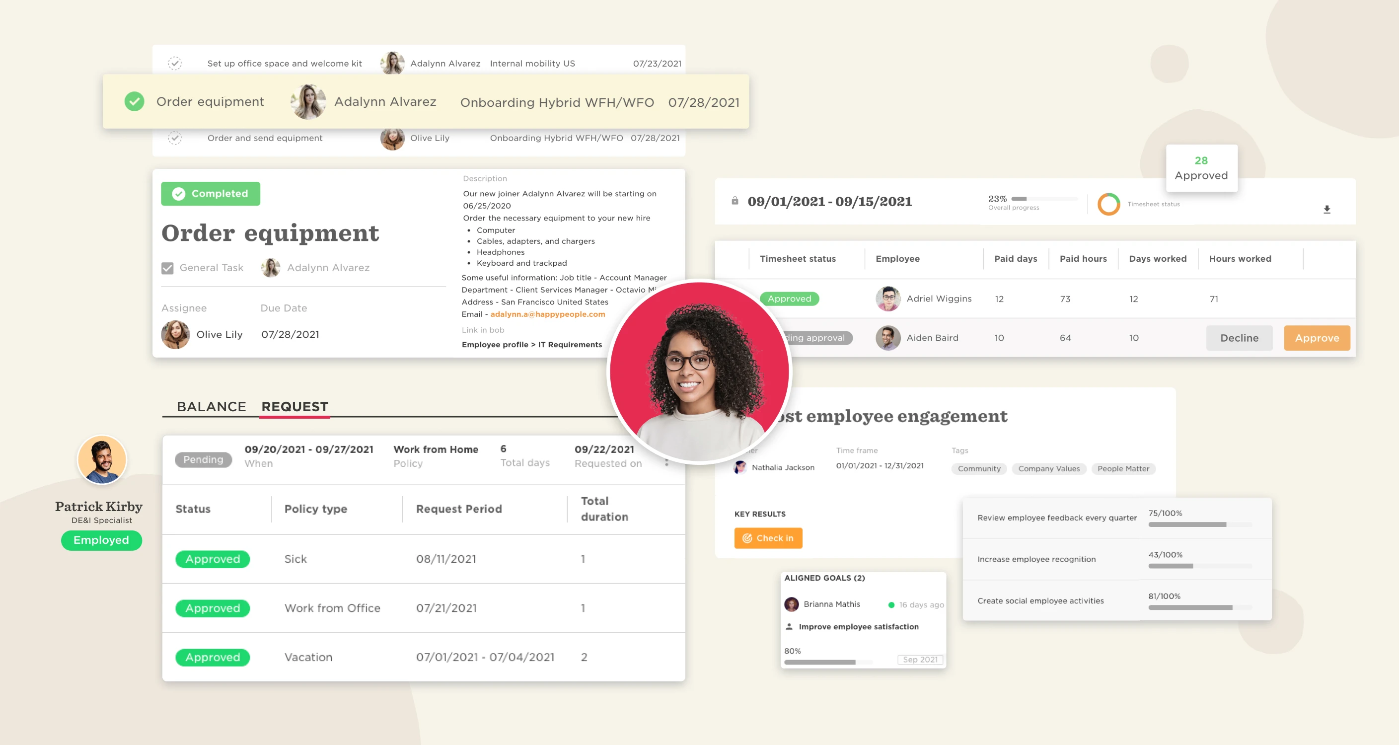 employee task management, employee engagement dashboard