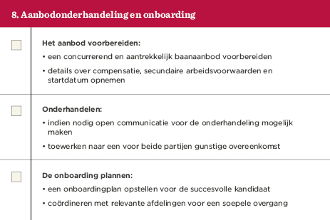 Aanbod, onderhandelen, onboarding planning, stappen voor succesvolle kandidaat, HR, recruitment, arbeidsvoorwaarden, communicatie