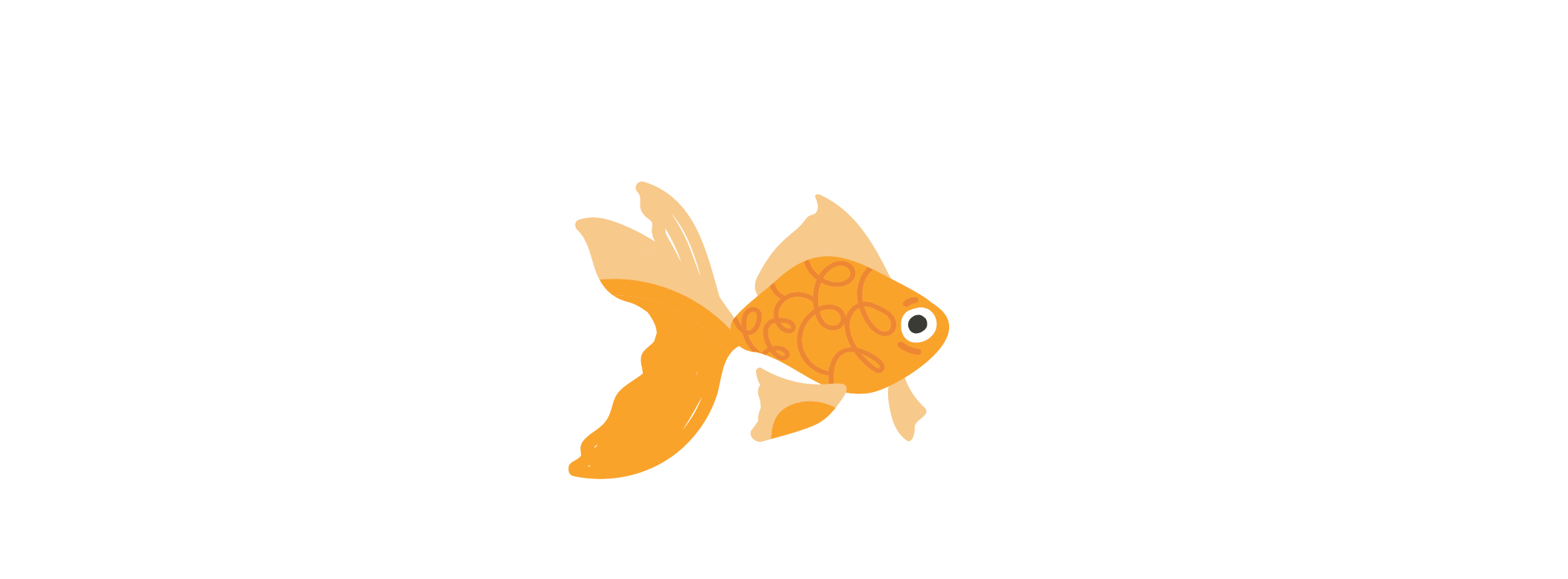 goldfish, bubbles