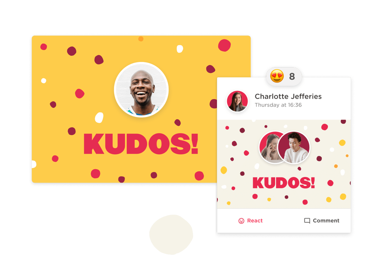 kudos-card, colorful-background