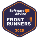 Software Advice Front Runners Badge 2025, showcasing quality in software recommendations, Recognizable award for top software solutions