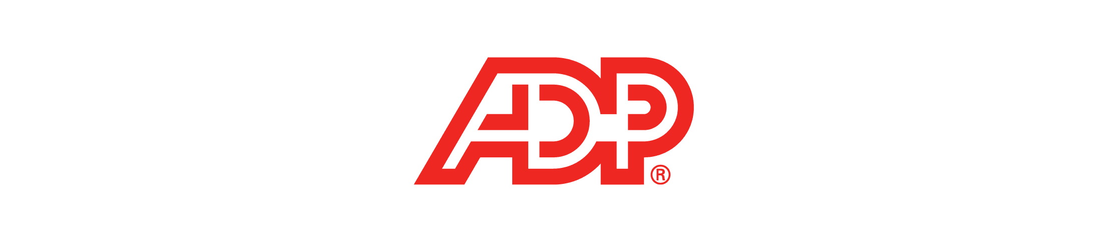 ADP logo in bold red letters on a black background, representing global payroll and HR services, ADP payroll services logo, HR solutions