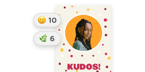 kudos, smiley, leaves