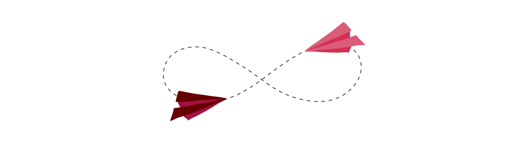 paper airplanes, infinity symbol