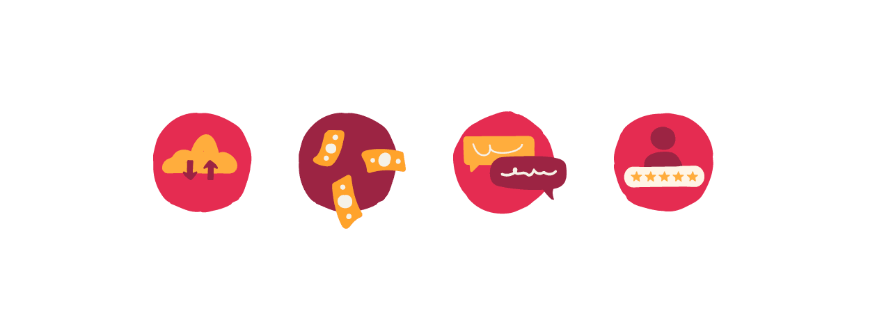 upload, feedback, rating, communication