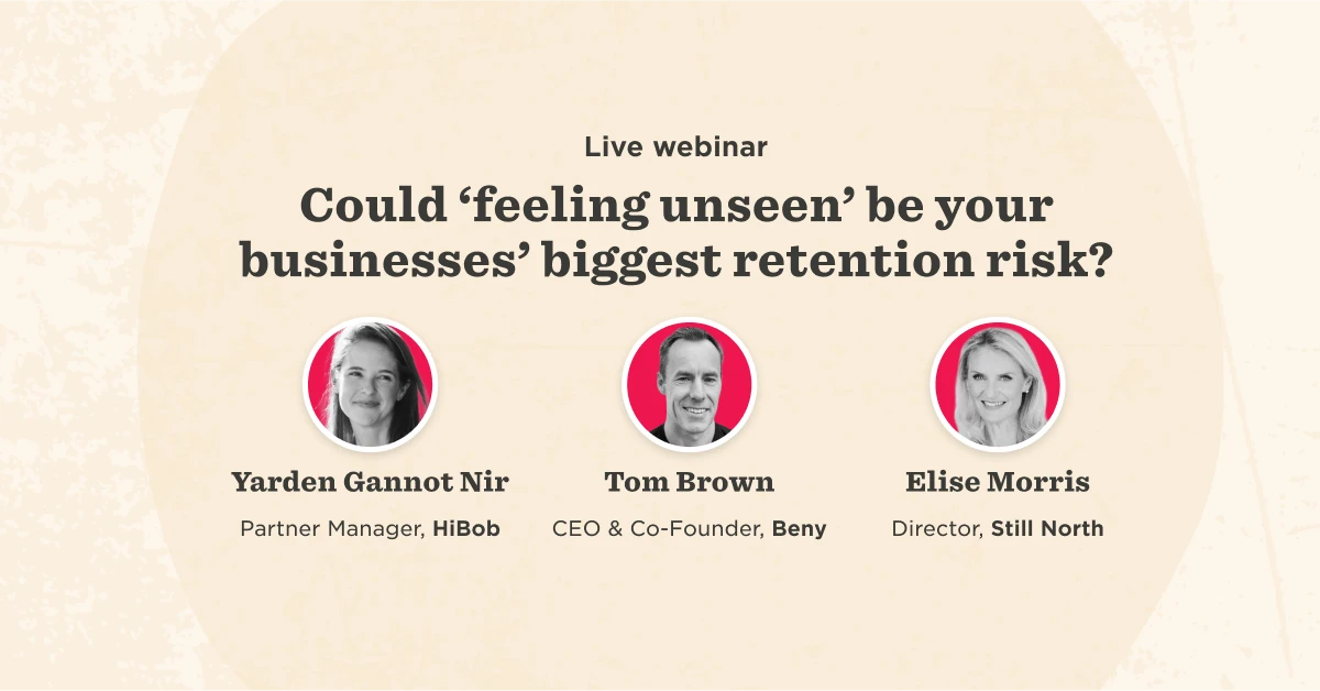 Live webinar featuring Yarden Gannot Nir, Tom Brown, and Elise Morris discussing business retention challenges., webinar, retention risk
