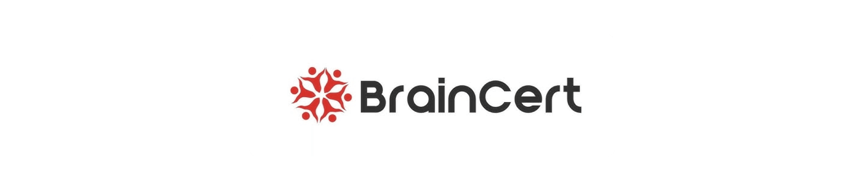 BrainCert logo featuring a vibrant design alongside bold text, symbolizing digital training and certification. , BrainCert, logo design