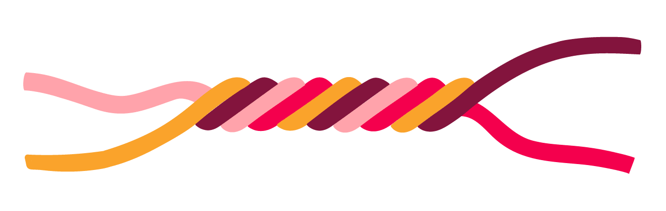 colorful intertwining lines, abstract design representing connection and unity