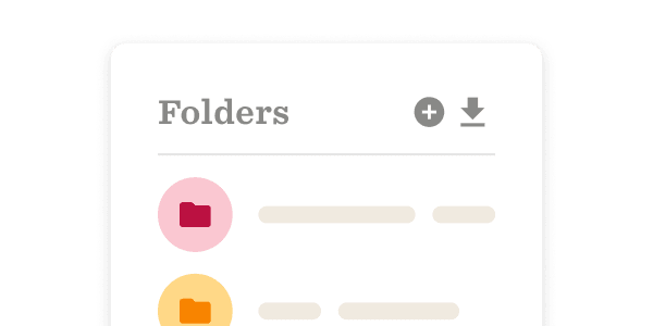 folders, interface