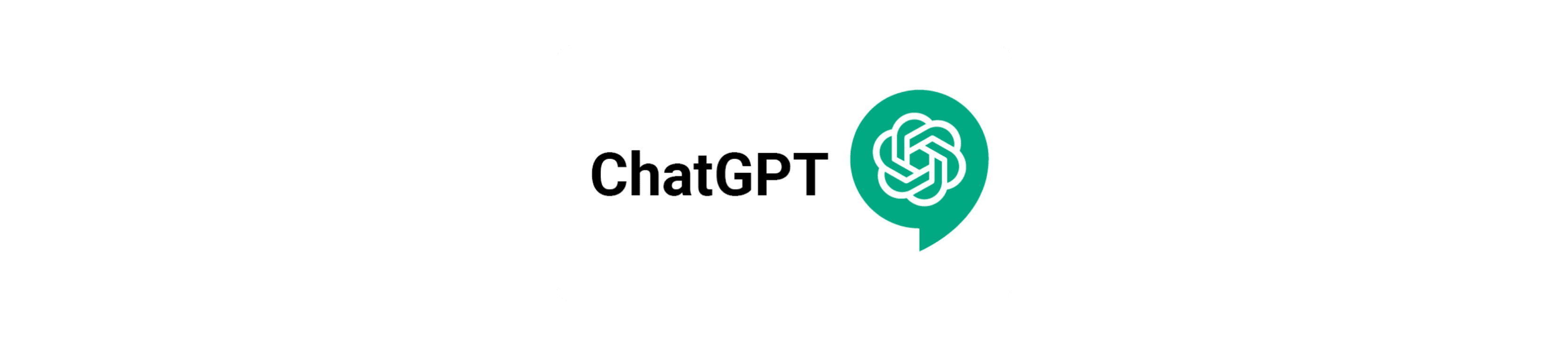 ChatGPT logo with green speech bubble design on white background, featuring the text "ChatGPT" in bold black font. , ChatGPT, logo