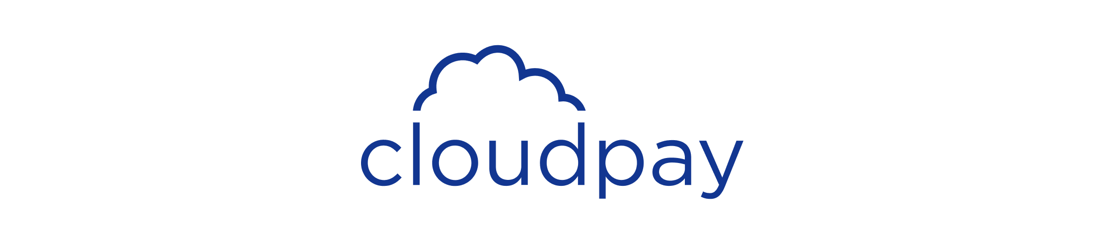 cloudpay logo with cloud illustration, modern branding for cloud-based payment solutions and financial services
