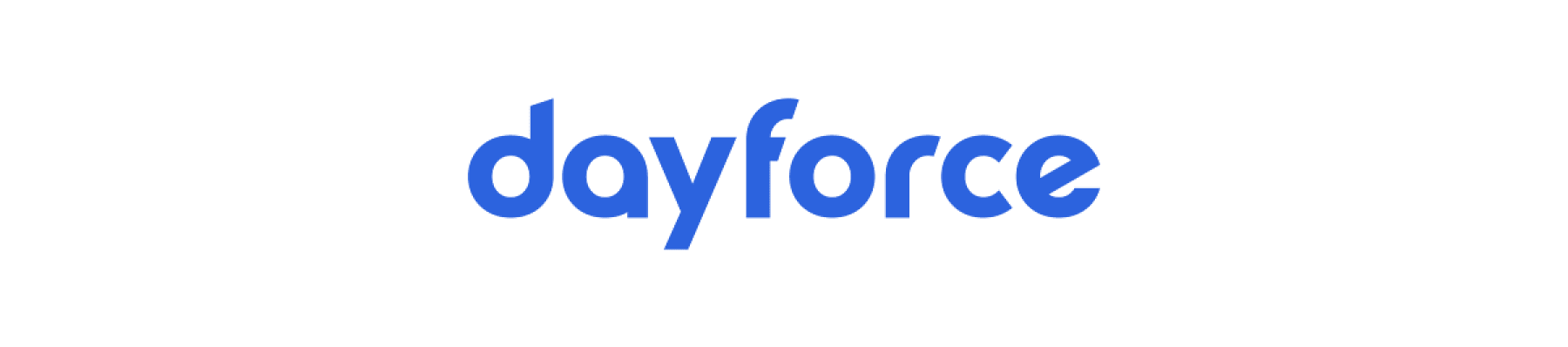 dayforce logo in blue against a white background, representing a modern HR technology platform, modern HR technology brand logo