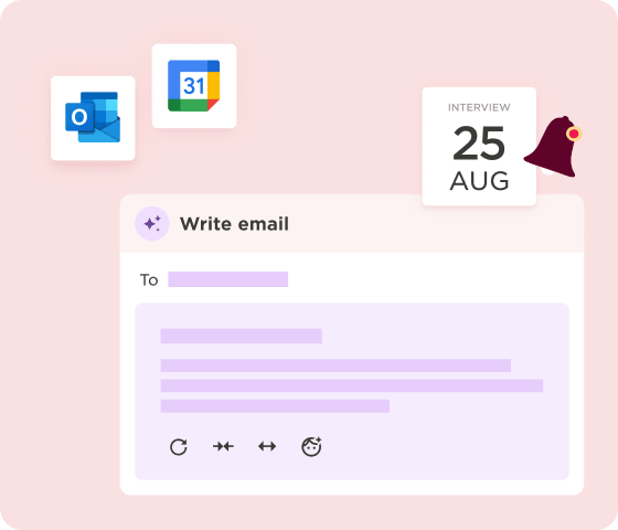 email interface, calendar reminder, digital workspace