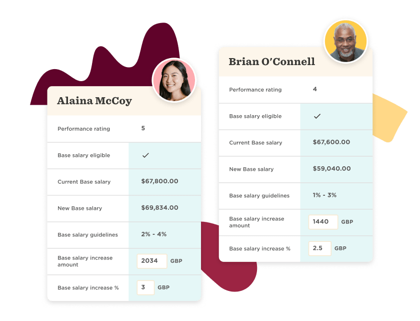 Alaina McCoy, Brian O'Connell, salary details, performance ratings