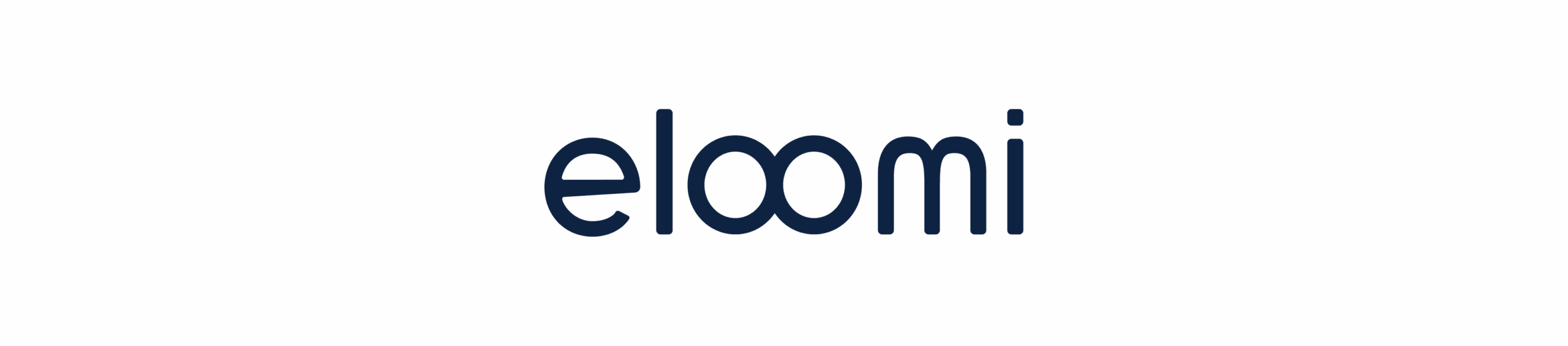 eloomi logo on a white background, showcasing a modern and sleek design for a learning and performance platform, modern learning platform logo