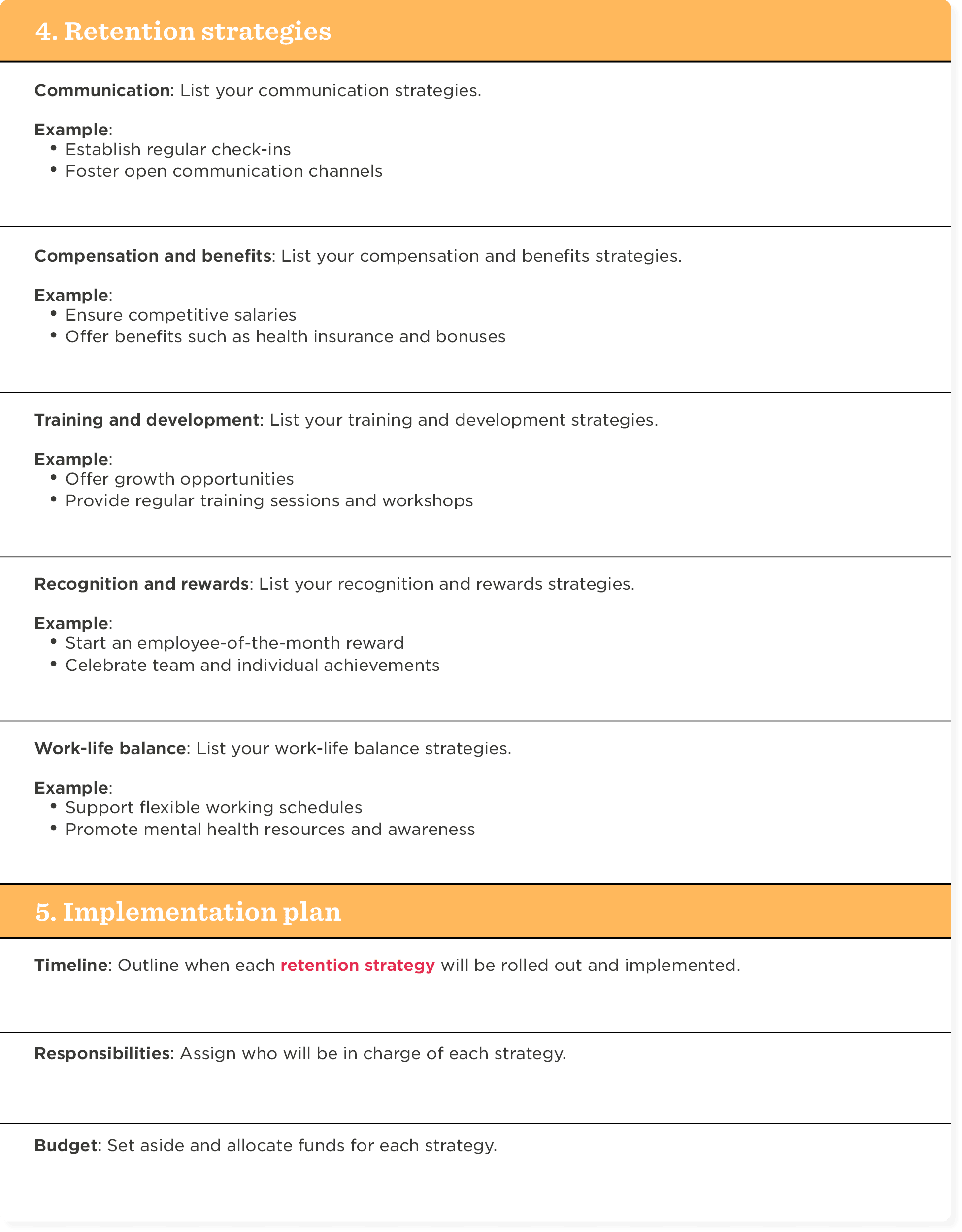 retention-strategies, implementation-plan