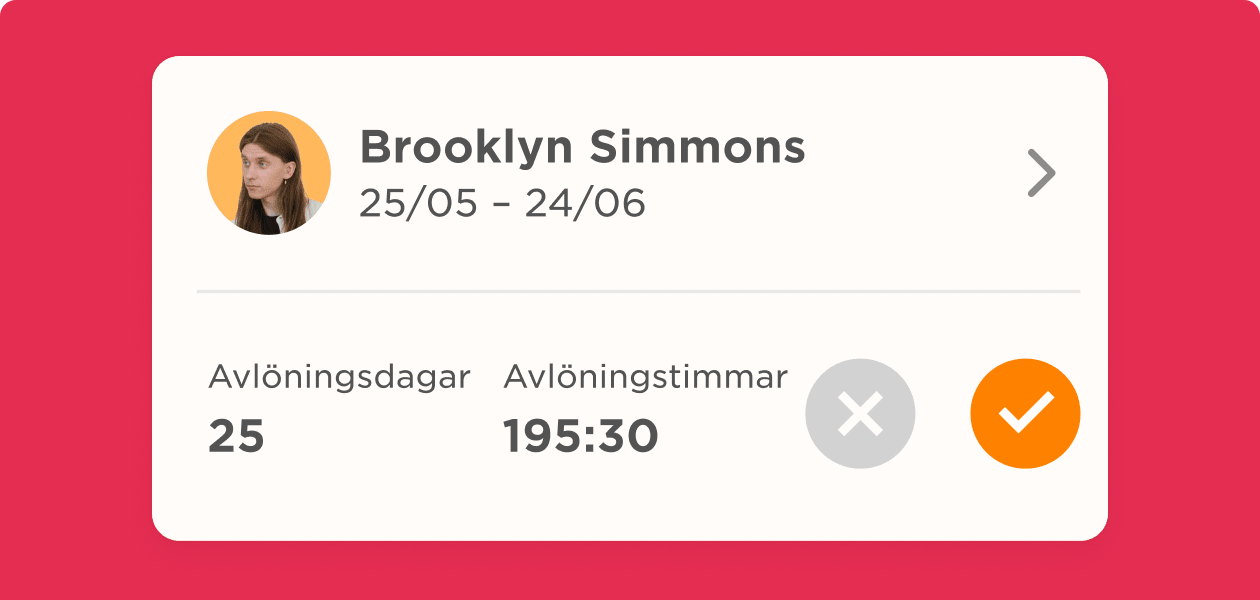 profile card, schedule details