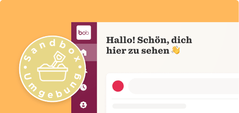 sandbox interface, greeting message in German