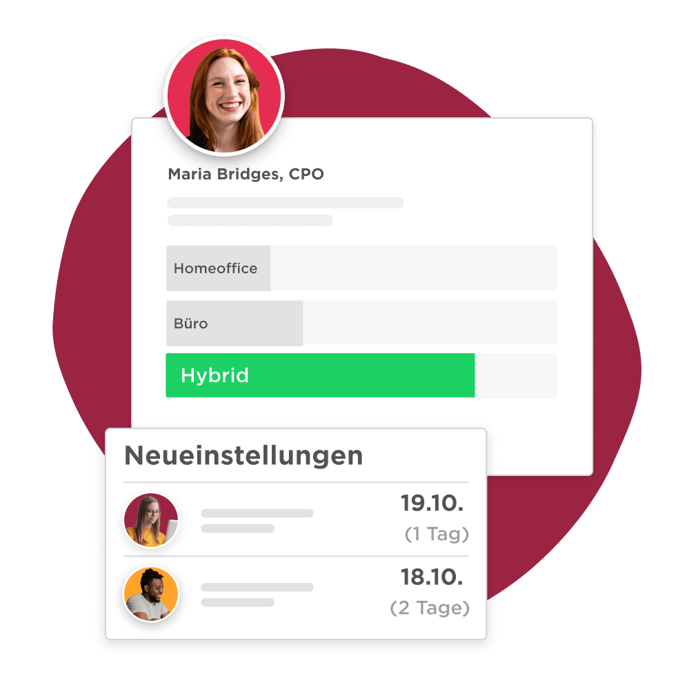 Maria Bridges CPO profile with hybrid work info and new setup updates in an engaging layout. User-friendly design., CPOprofile, hybridworkinfo