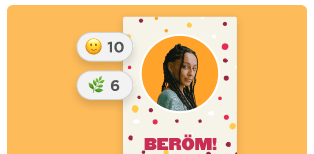 inclusive culture card, profile image with ratings and engagement stats