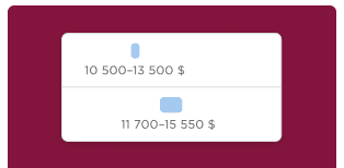 transparent culture slider, financial ranges displayed