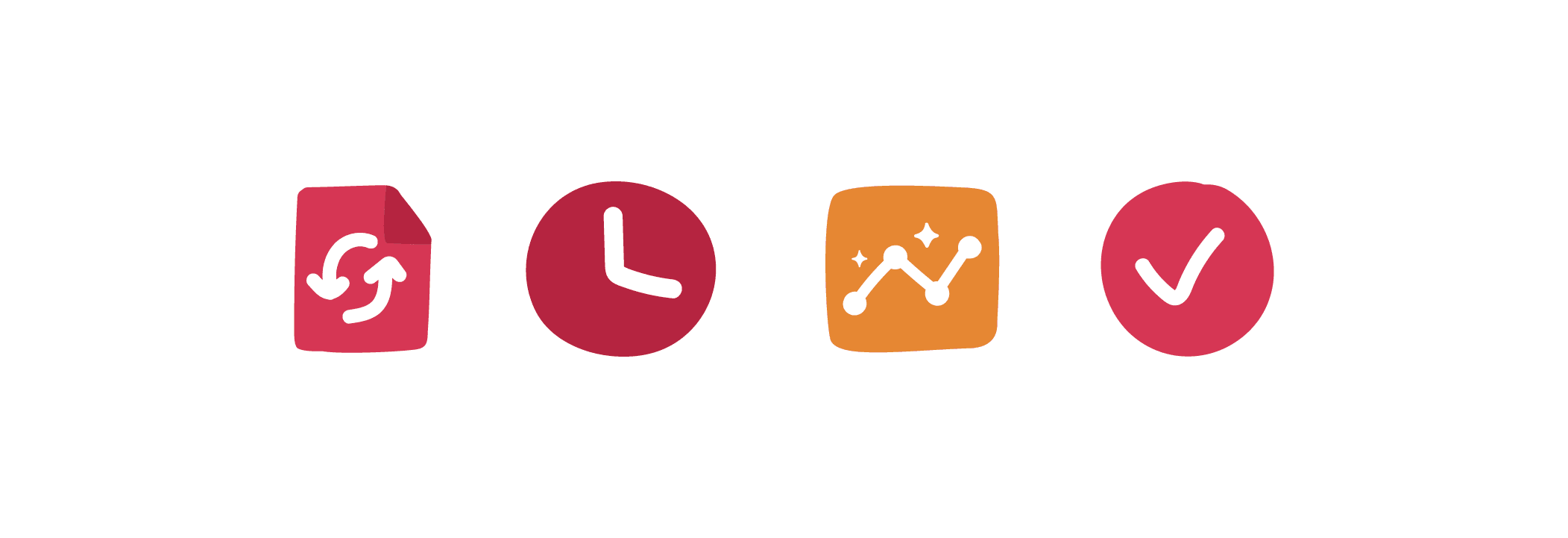 refresh-icon, clock-icon, analytics-icon, checkmark-icon