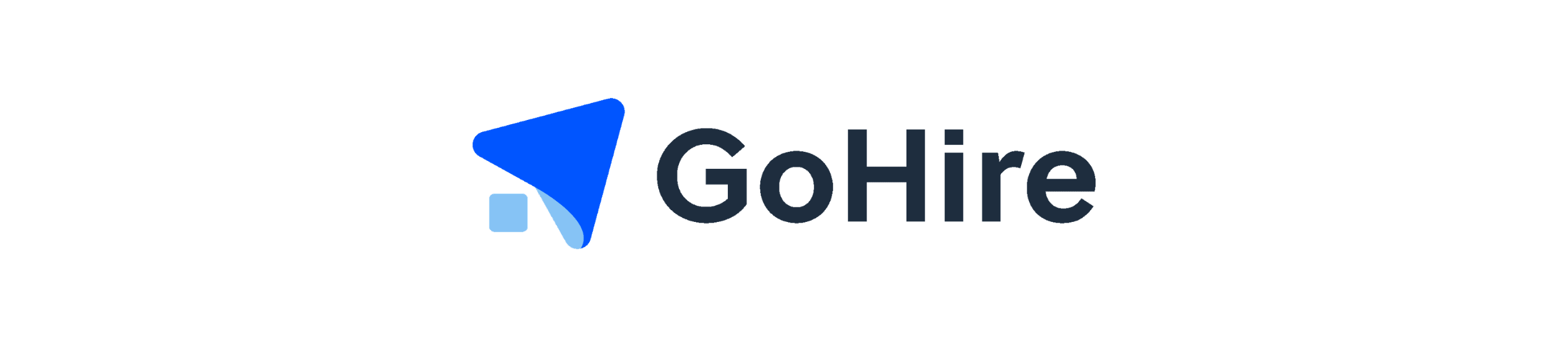 GoHire logo featuring a blue play icon and dark text, symbolizing recruitment and hiring solutions., GoHire, RecruitmentLogo