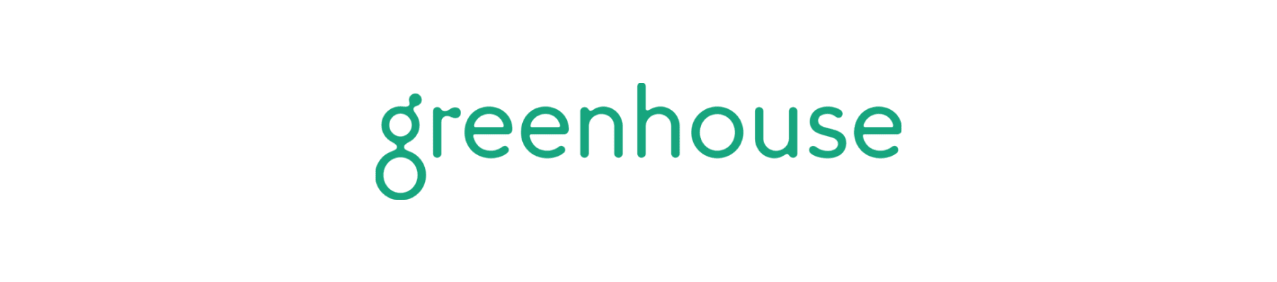 greenhouse logo with modern typography in green hue on a white background, minimalist design emphasizing eco-friendly branding