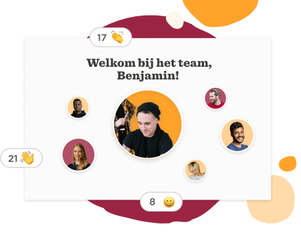 welkom bij het team benjamin, teamleden verwelkoming