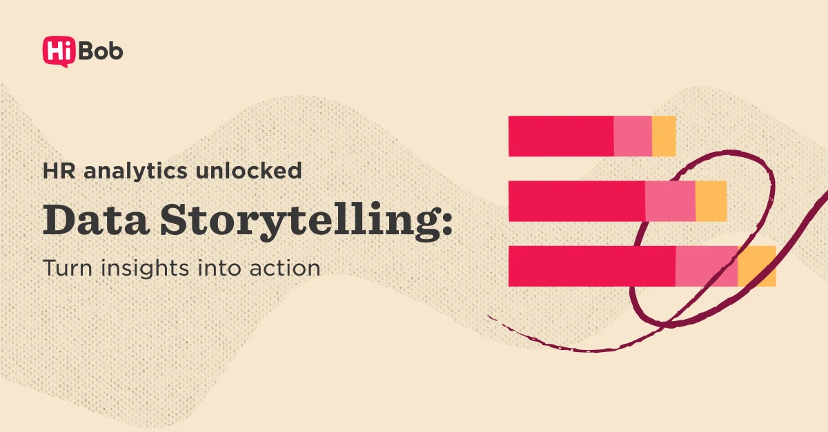 HR analytics illustration with bold text emphasizing 