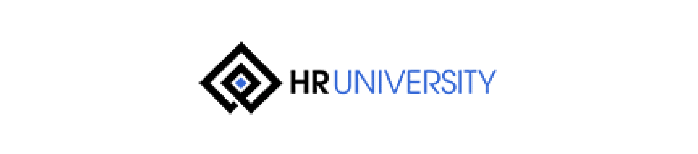 university logo, blue text on white background