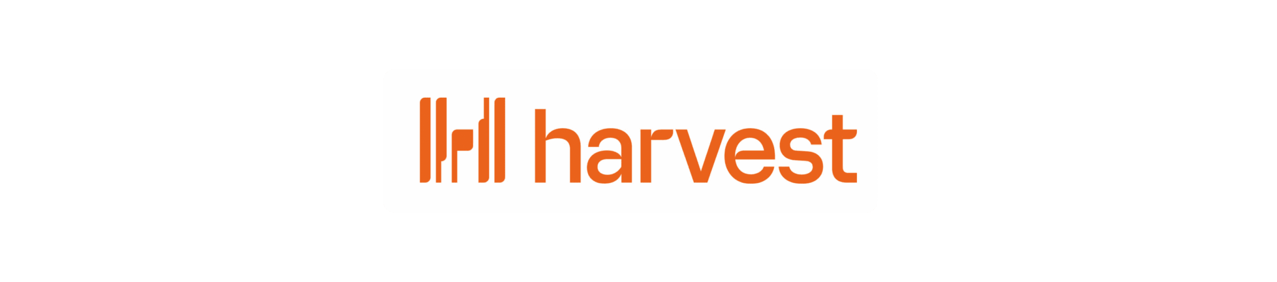 harvest logo on a white background with a modern design, featuring an orange color scheme., logo, , design