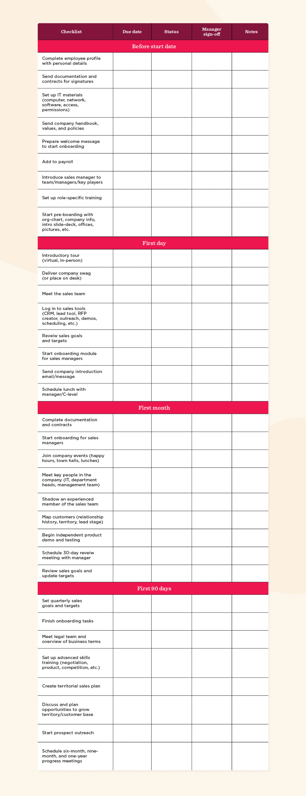Screenshot 4 of the employee onboarding templates by HiBob.