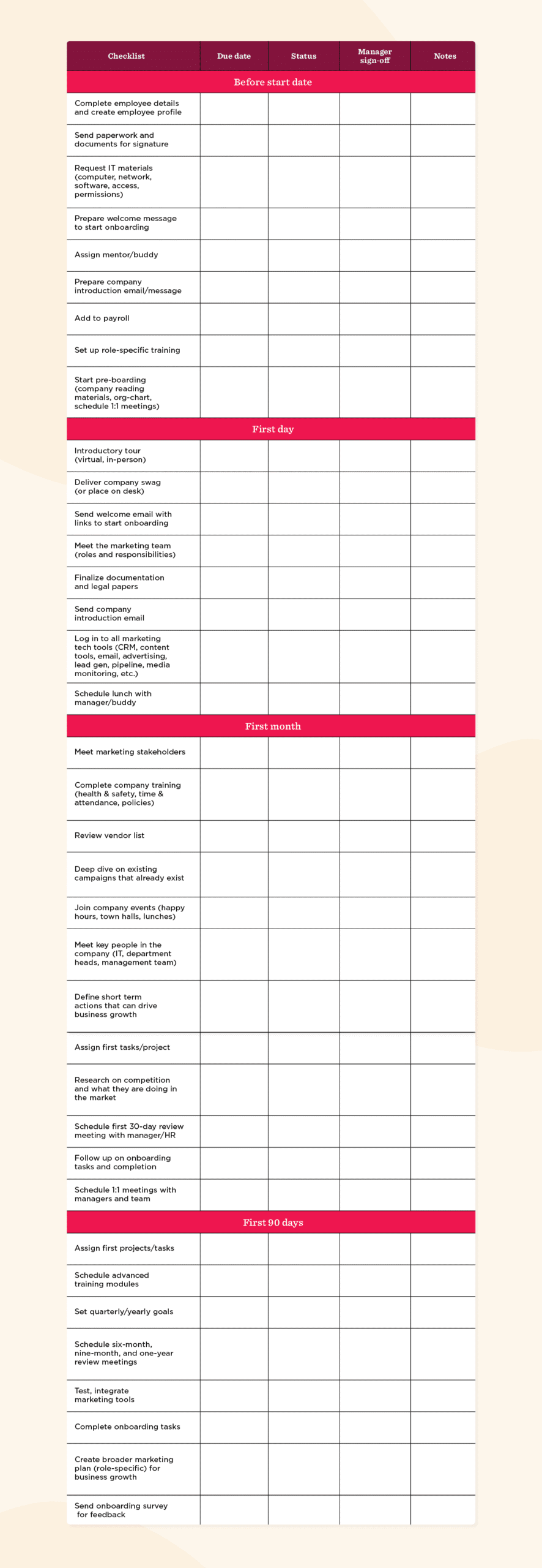 Screenshot 5 of the employee onboarding templates by HiBob.