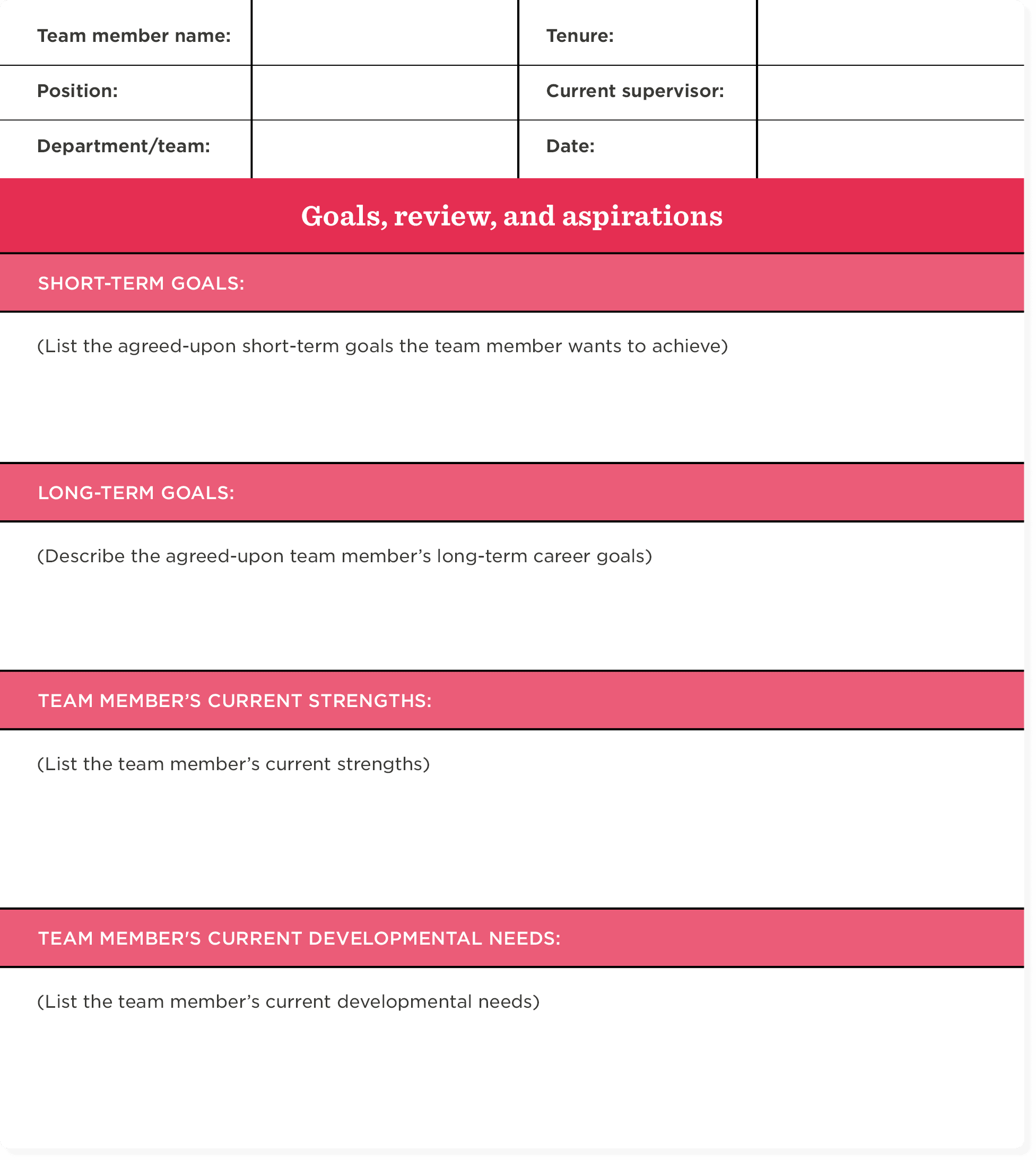 goals-review-aspirations-template, team-member-development-form
