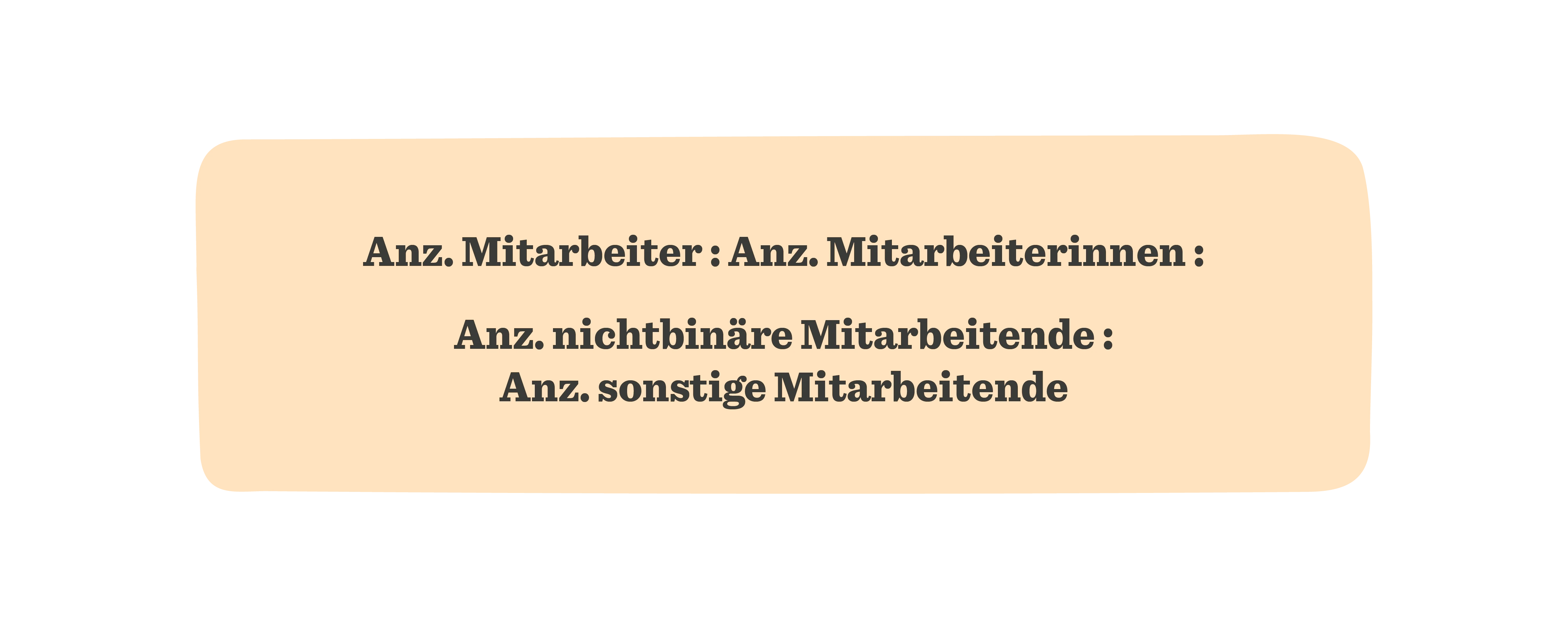 Mitarbeiterstatistik mit orangefarbenem Hintergrund und verschiedenen Mitarbeiterkategorien in Deutsch., Mitarbeiterstatistik, Mitarbeiterkategorien