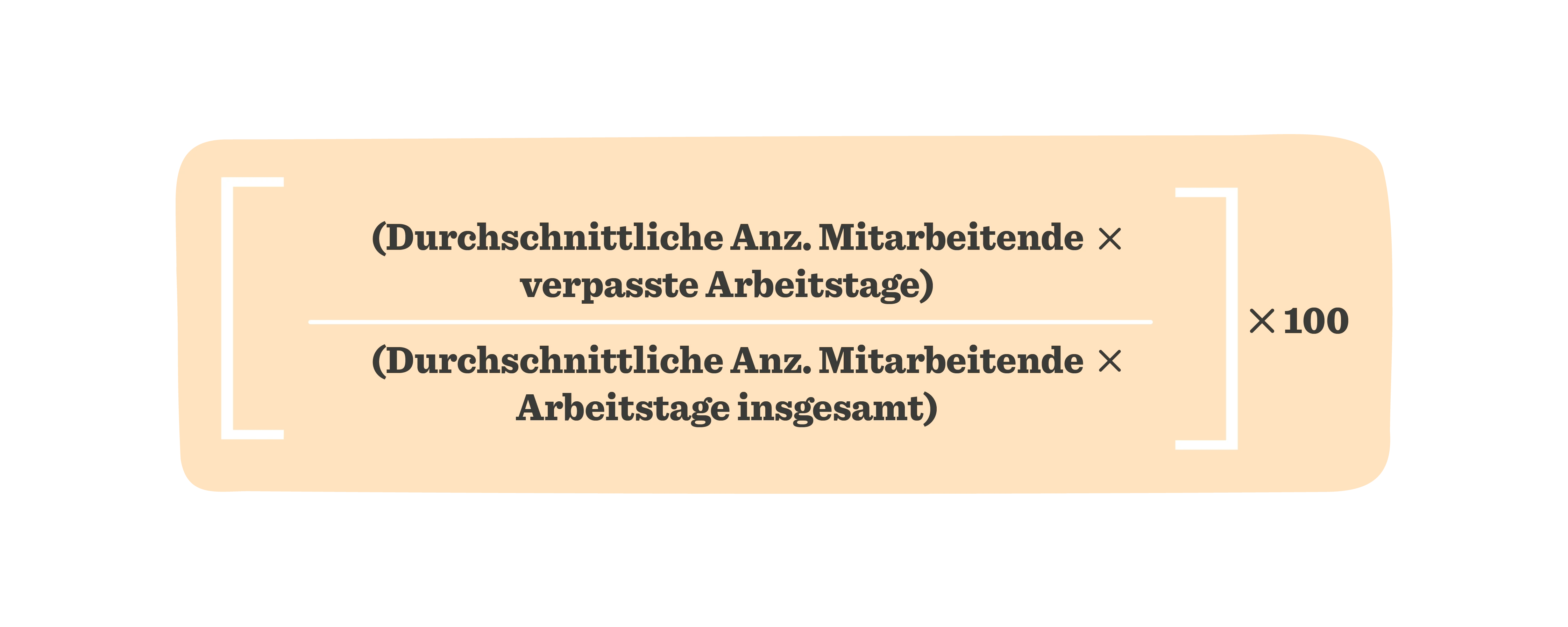 average employee absences formula, illustration of employee absence calculation