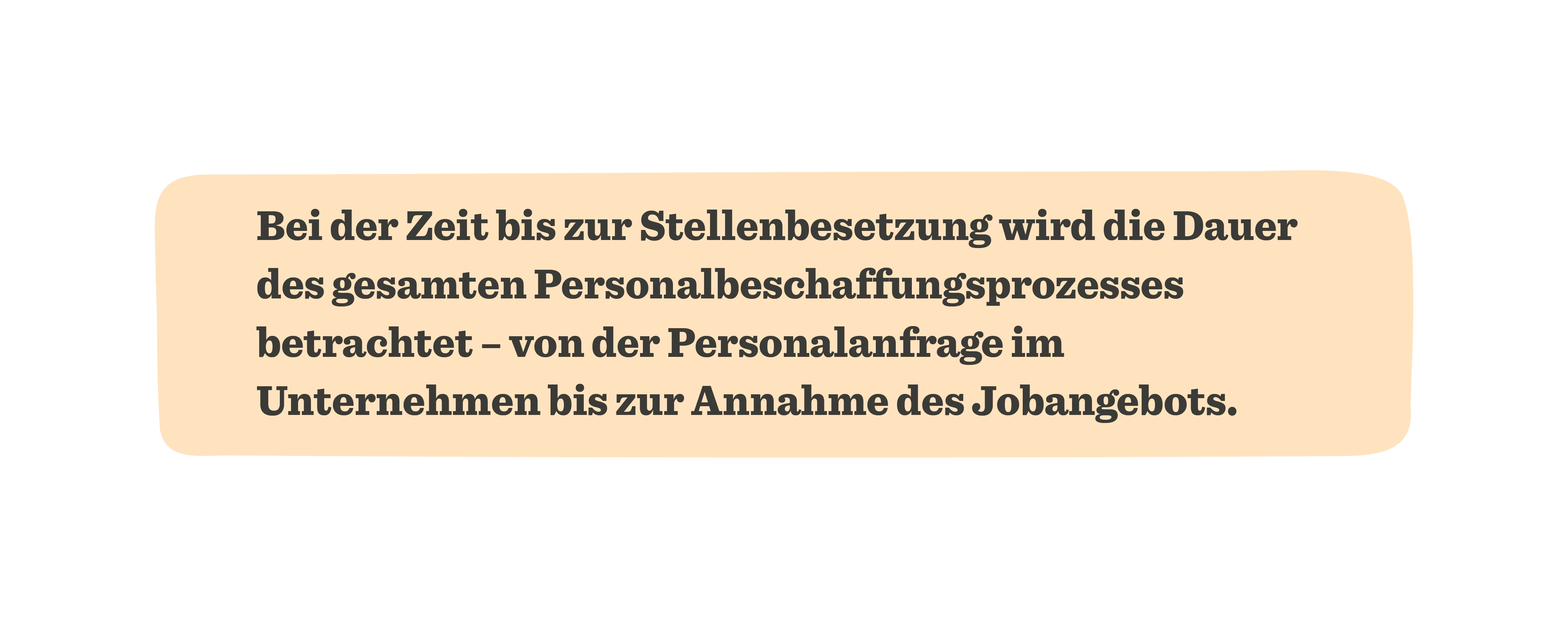 "Text on orange background discussing the duration of the recruitment process from inquiry to job acceptance.", text on recruitment process