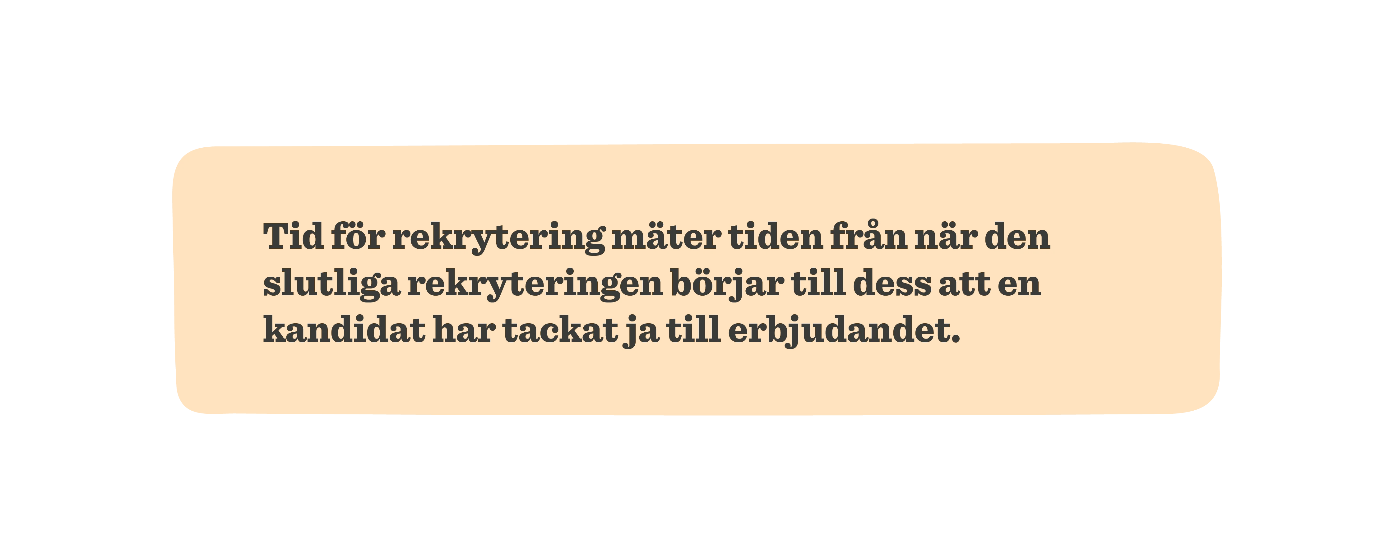 Tid för rekrytering mäter tid mellan start och bekräftelse av kandidat, Rekryteringstid, kandidat, bekräftelse, process.