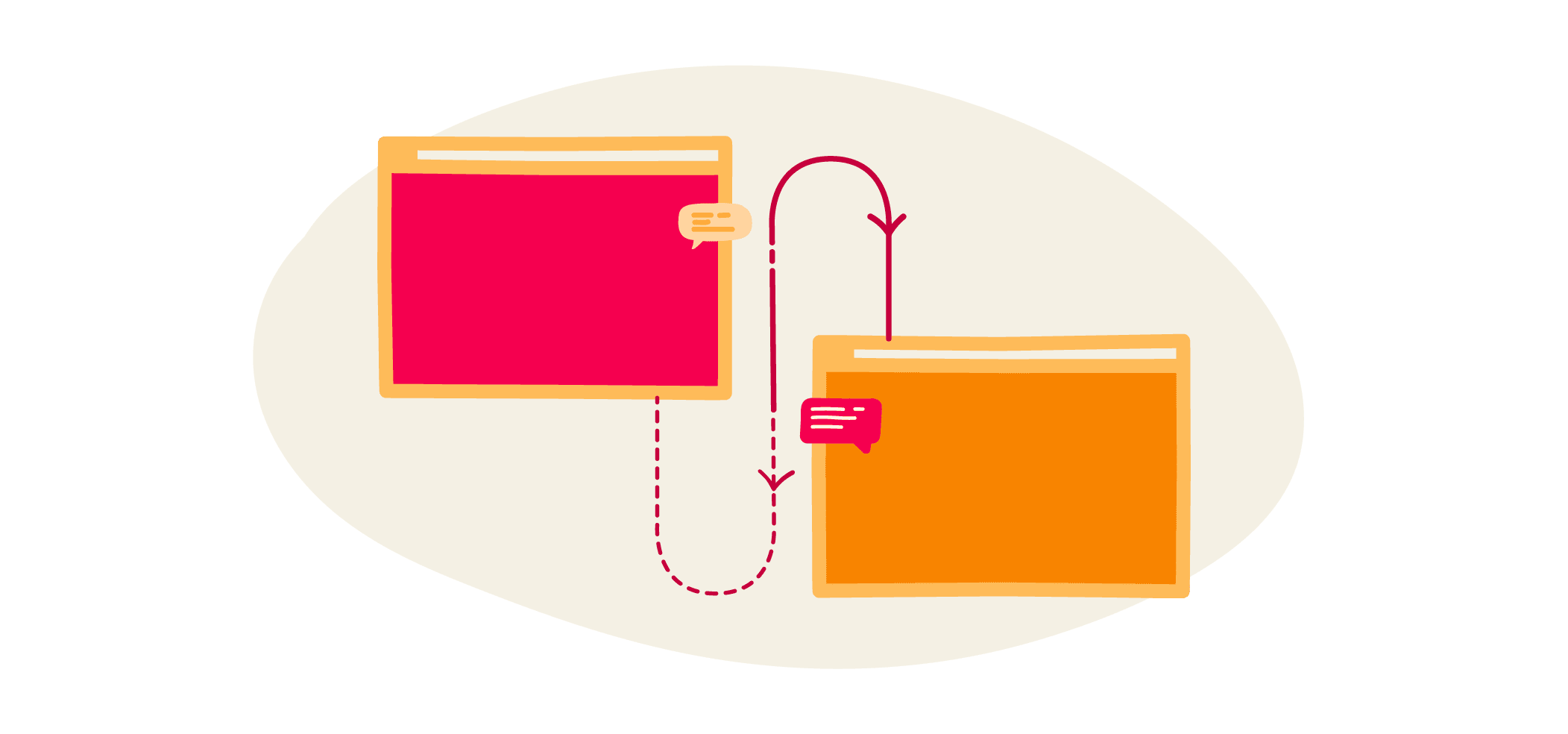 speech-bubbles, colorful-communication-diagram