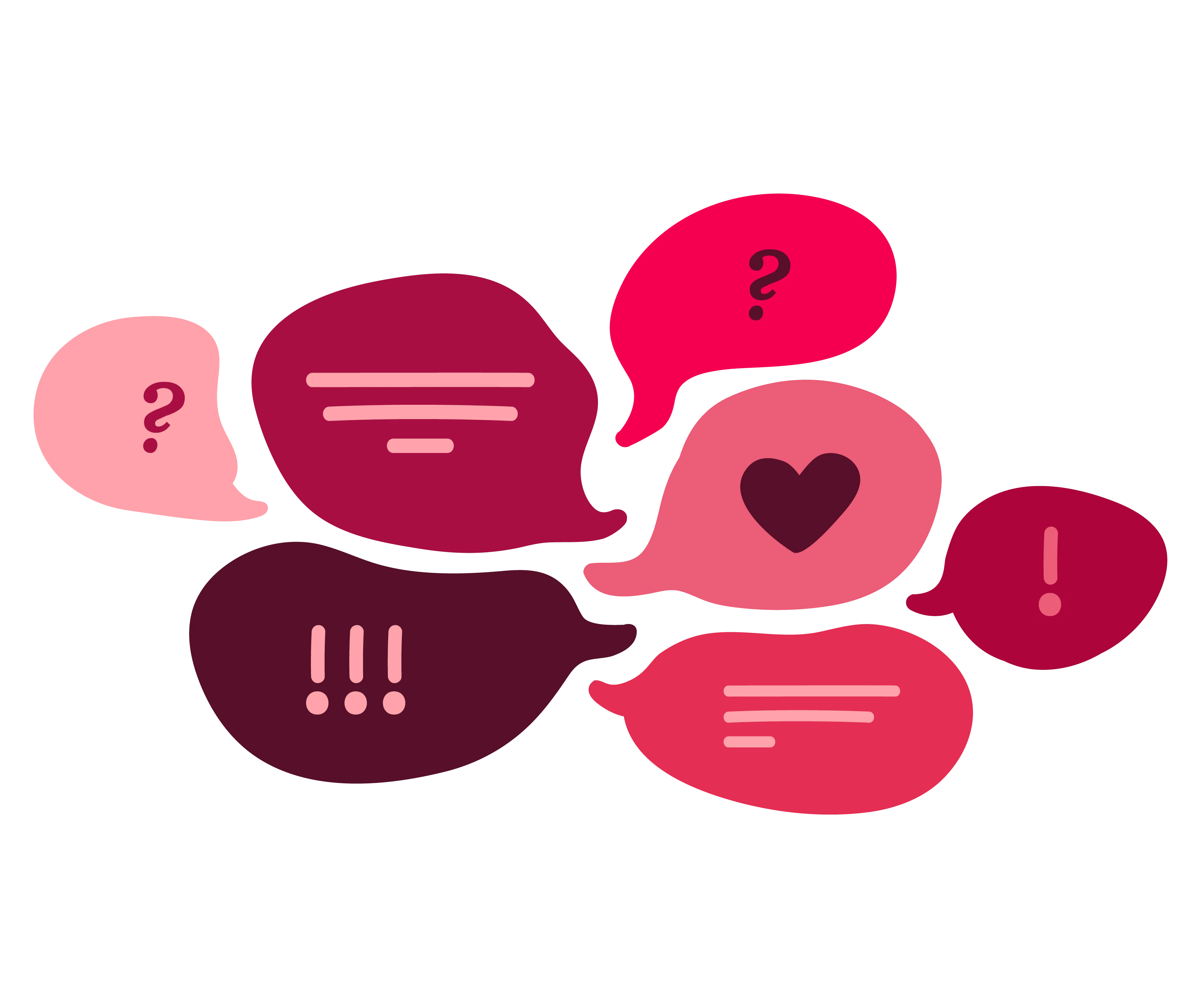 speech bubbles, communication symbols