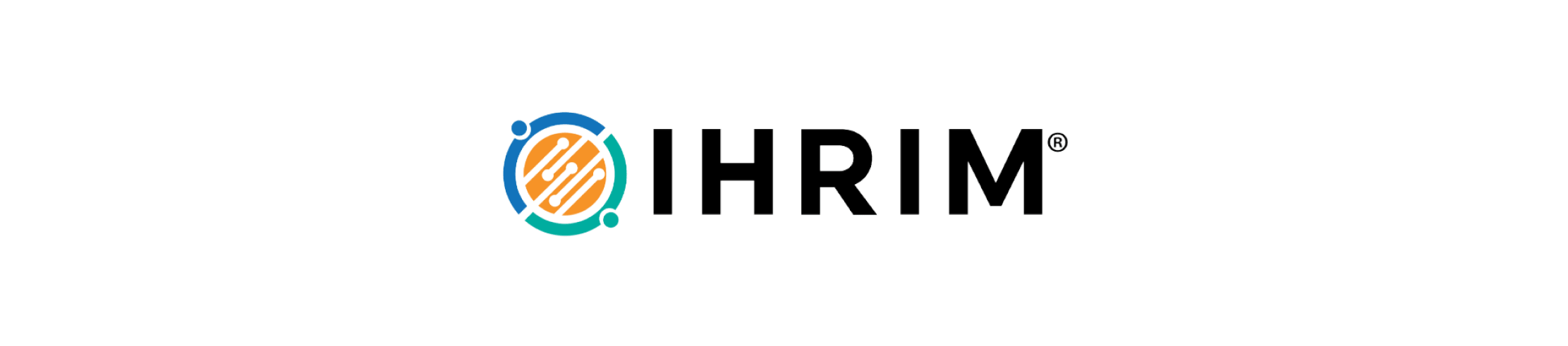 IHIRM® logo featuring modern design elements in orange, blue, and green, representing innovation in human resources management, IHRIM logo design with vibrant colors symbolizing community and collaboration in HR technology.