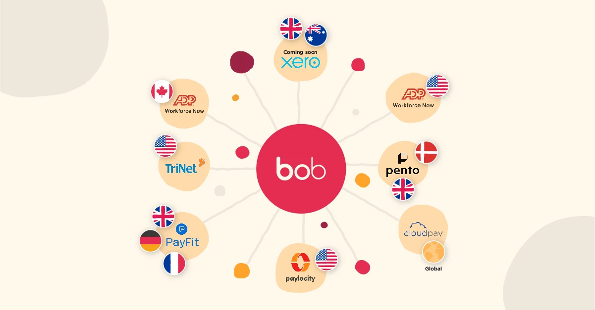 bob, ADP, TriNet, PayFit, pento, cloudpay, Xero