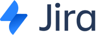 Jira logo with blue gradient design, representing project management and issue tracking software., Project management software logo, Jira branding design