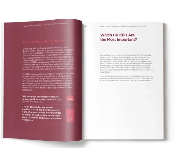 Data-driven HR decisions report highlighting key HR KPIs and analytics benefits for organizations, HR analytics report on performance indicators