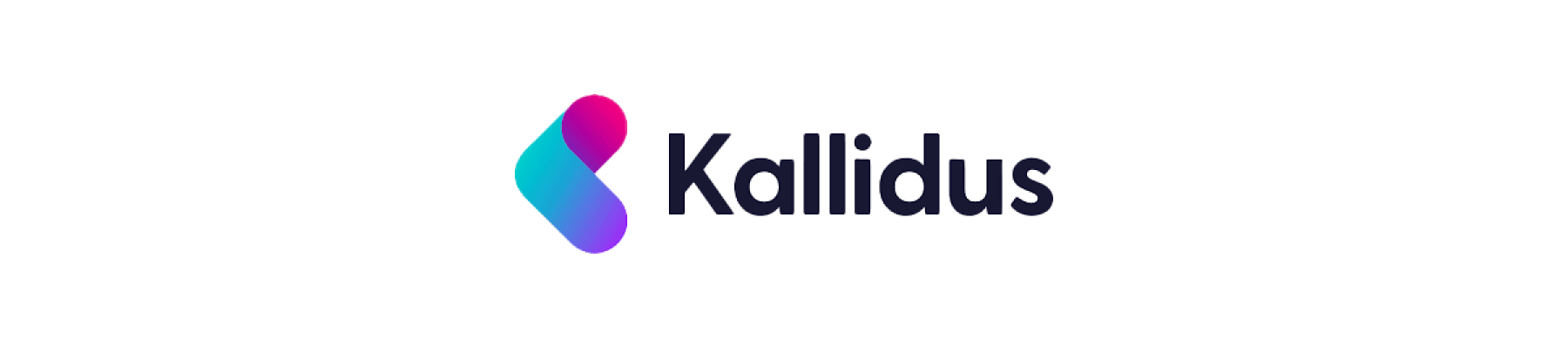 Kallidus logo featuring modern gradient design in purple and teal against a transparent background, Brand identity showcasing innovation and digital solutions