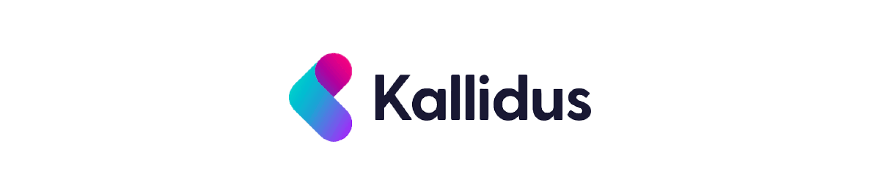 Kallidus logo featuring a gradient icon and modern typography, emphasizing innovation in learning solutions., Kallidus logo design with vibrant colors showcasing tech-focused branding.