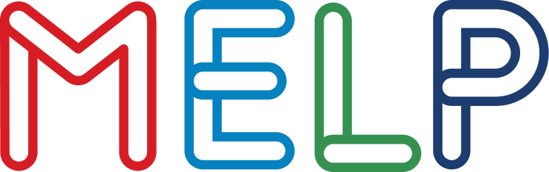 MELP logo in bold typography with red, blue, green, and navy colors, representing a modern and vibrant design., MELP, logo