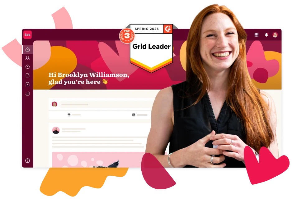 Brooklyn Williamson smiles in a vibrant, colorful interface, identified as "Grid Leader," for Spring 2025. , GridLeader, Spring2025